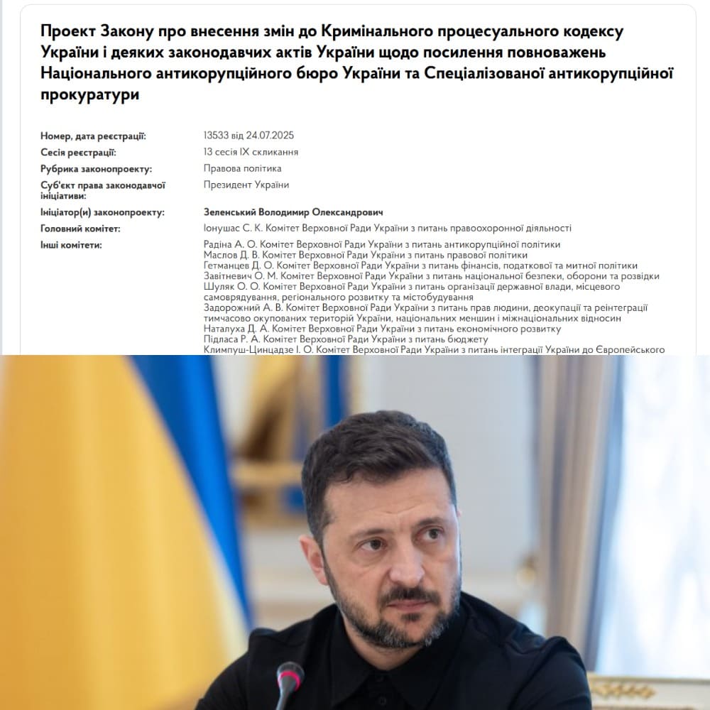 Президент Зеленський вніс до Верховної Ради законопроект про "посилення повноважень" НАБУ і САП: що відомо